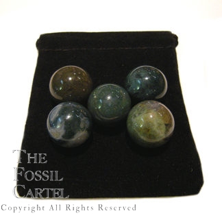 Moss Agate Marble Set