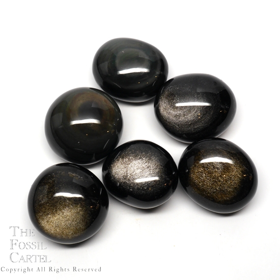 mm #69 Rainbow Obsidian Beautiful Fire Sheen Obsidian Loose  Cabochons Black and Copper Gemstone use the jewelry stone 94 ct 5 pc