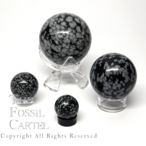 Snowflake Obsidian Spheres