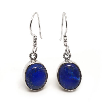 Lapis Lazuli Oval Sterling Silver Earrings