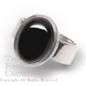 Onyx Oval Sterling Silver Men’s Ring; size 11