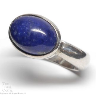 Lapis Oval Sterling Silver Ring; size 9 1/2