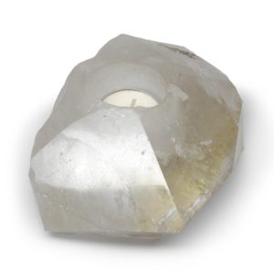 Quartz Crystal Candle Holder top