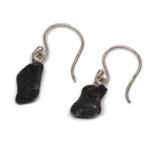 Meteorite Sterling Silver Earrings, Agoudal