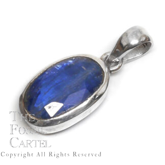 Kyanite Oval Faceted Sterling Silver Pendant