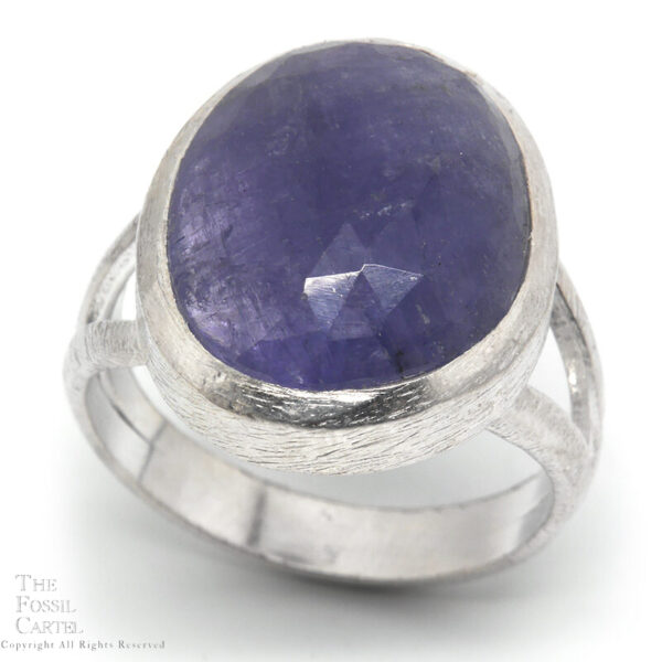 Tanzanite Freeform Faceted Sterling Silver Ring