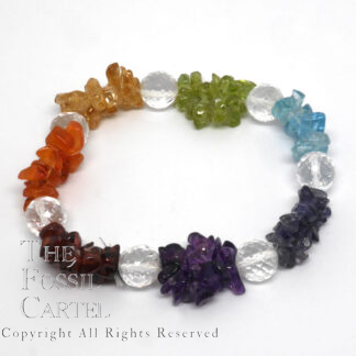 Chakra Chip Necklace with Faceted Quartz Beads