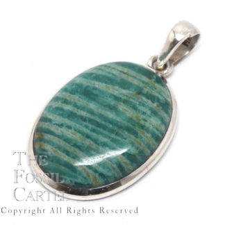 Amazonite Oval Sterling Silver Pendant