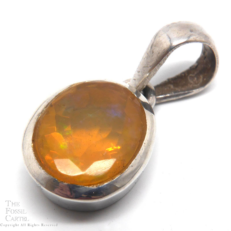 Ethiopian opal gemstone silver pendant