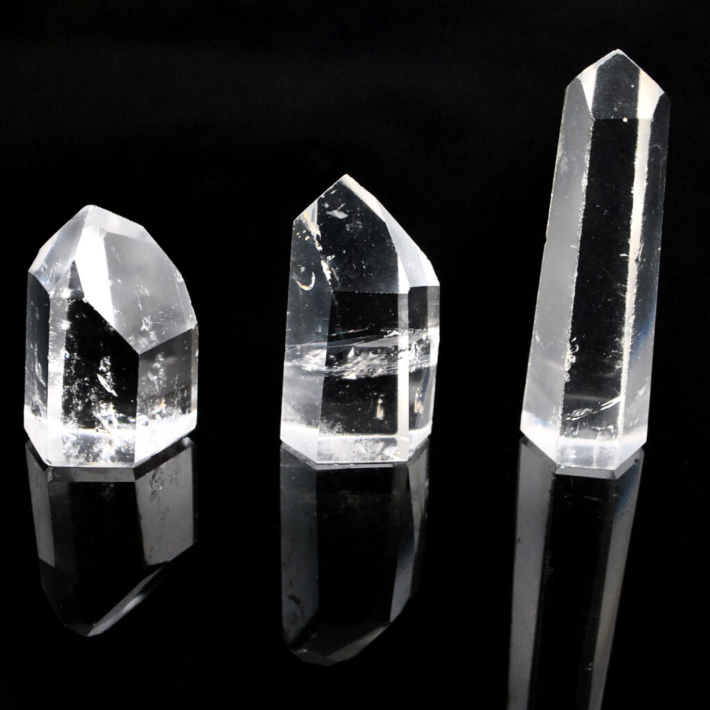 Clear Quartz Crystal Point, Polished - The Fossil Cartel