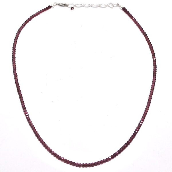 Rhodolite Garnet Micro Bead Necklace