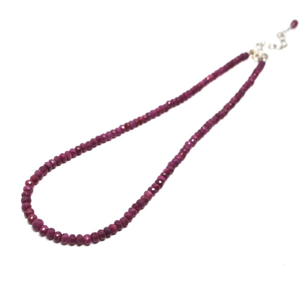 Ruby Faceted Bead Necklace