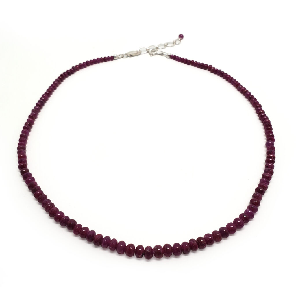 Ruby Bead Necklace - The Fossil Cartel