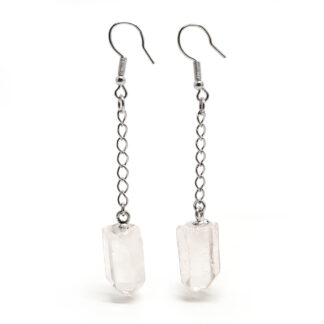 Quartz Crystal Chain Earrings