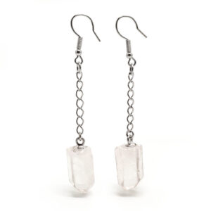 Quartz Crystal Chain Earrings