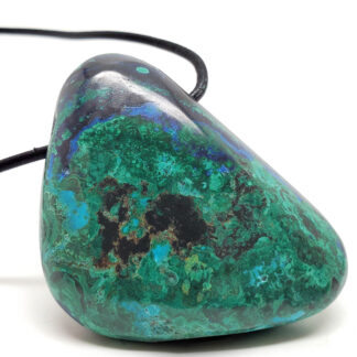 Azurite Drilled Pendant against a white background.