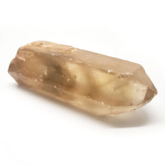 Natural Citrine Crystal Point photographed against a white background