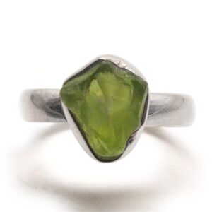 Peridot Sterling Silver Ring; size 7