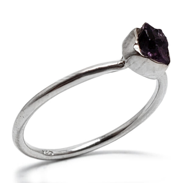 Amethyst Sterling Silver Ring; size 8
