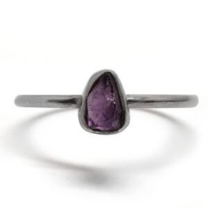 Amethyst Sterling Silver Ring; size 10
