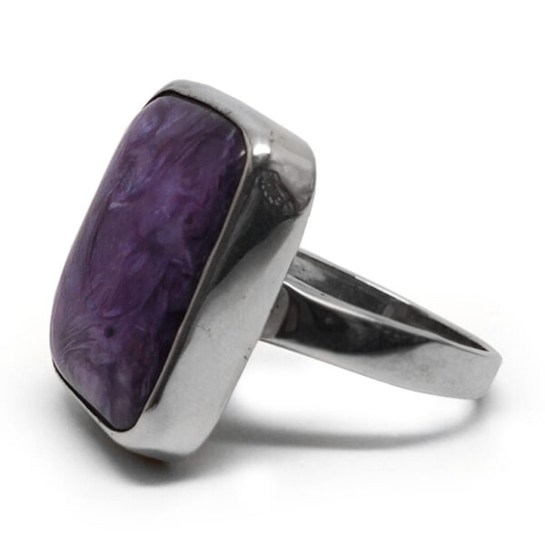 Charoite Sterling Silver Ring; size 9