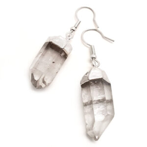 Clear Quartz Crystal Earrings