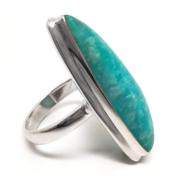 Amazonite Sterling Silver Ring; size 6 3/4