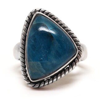 Blue Apatite Sterling Silver Ring; size 7