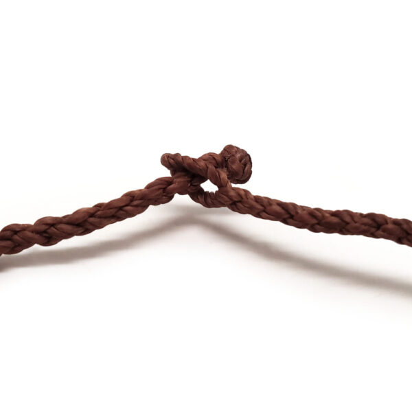 Jade Triangular Drilled Pendant With Braided Rope