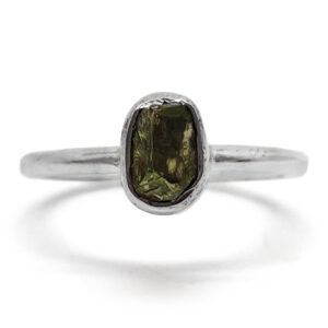 Peridot Sterling Silver Ring; size 4