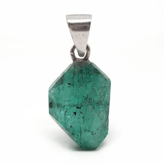 Colombian Emerald Crystal Sterling Silver Pendant