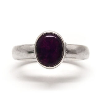 Sugilite Oval Sterling Silver Ring; size 5
