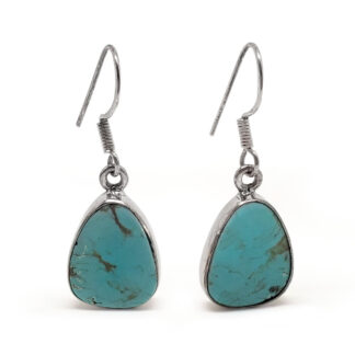 Turquoise Nugget Sterling Silver Earrings