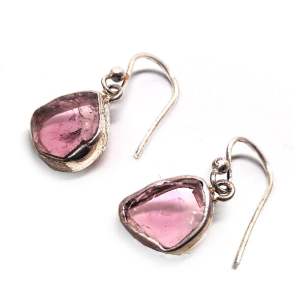 Pink Tourmaline Sterling Silver Earrings