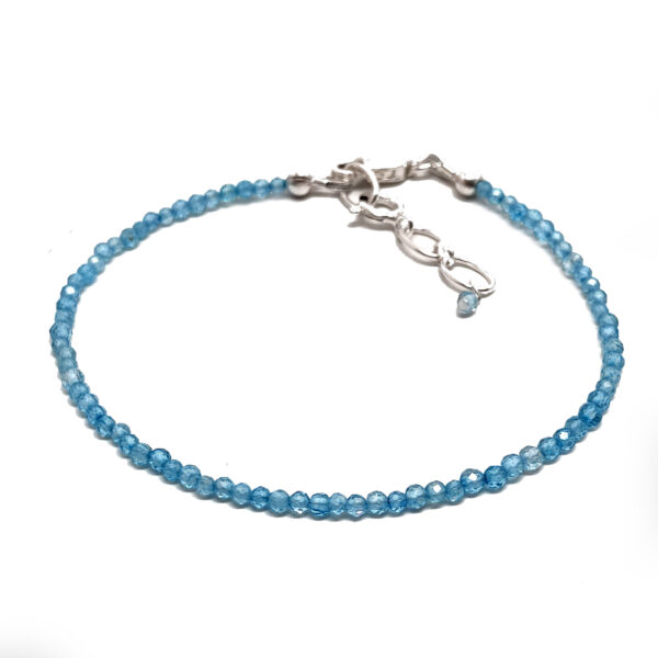 Blue Topaz Micro Bead Bracelet