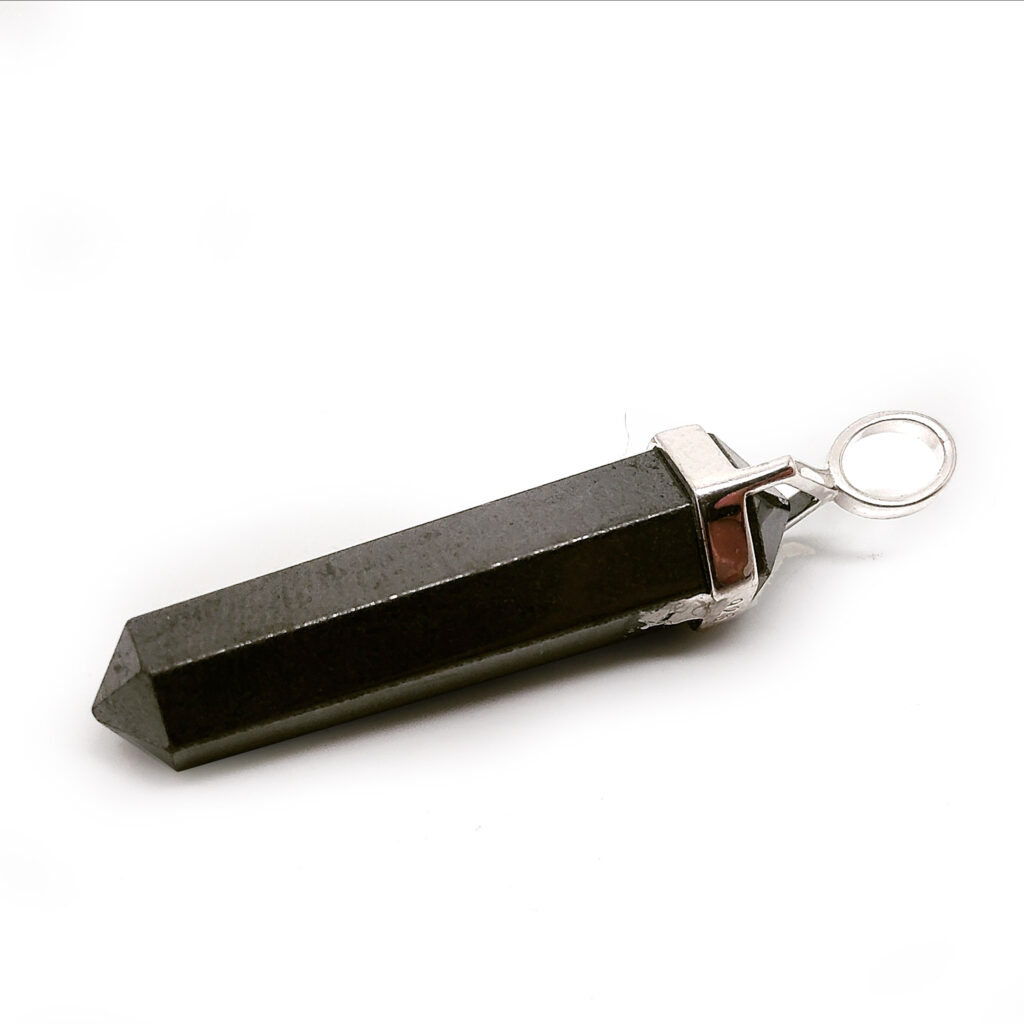 Hematite Simple Crystal Sterling Silver Pendant Hematite Simple Crystal Sterling Silver Pendant - Image 2