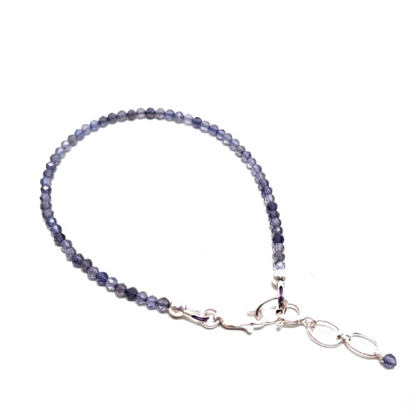 Iolite Micro Bead Bracelet