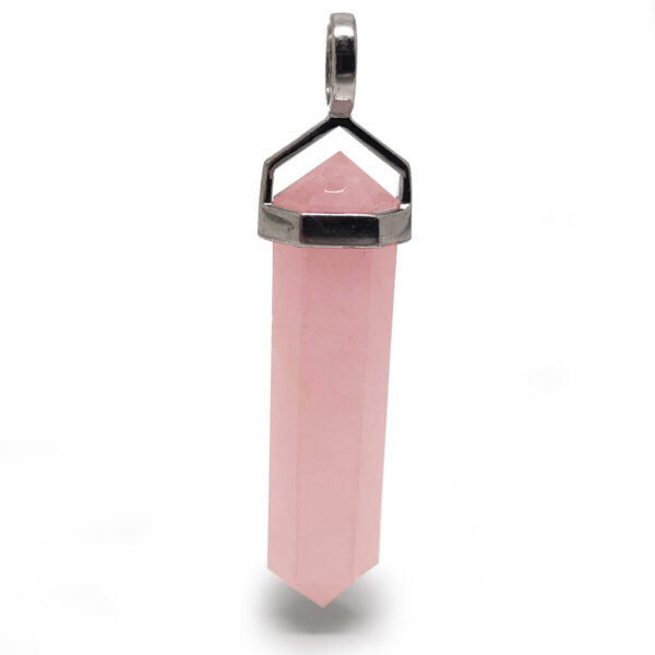 Morganite Simple Crystal Sterling Silver Pendant