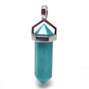 Turquoise Simple Crystal Sterling Silver Pendant