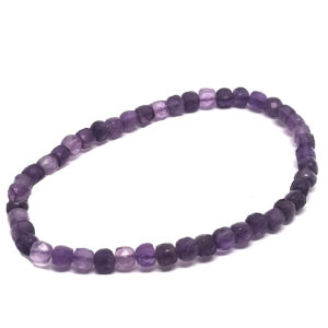 Amethyst Faceted Stretchy Bead Bracelet