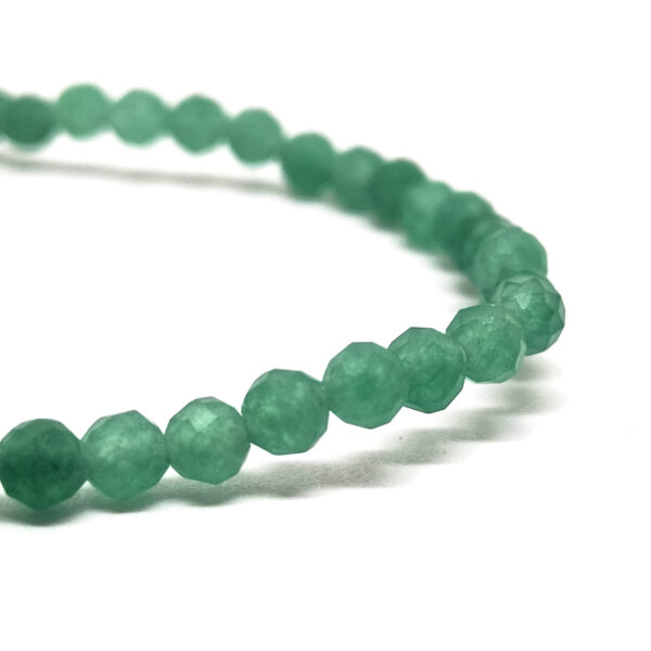 Aventurine Faceted Micro Stretchy Bead Bracelet