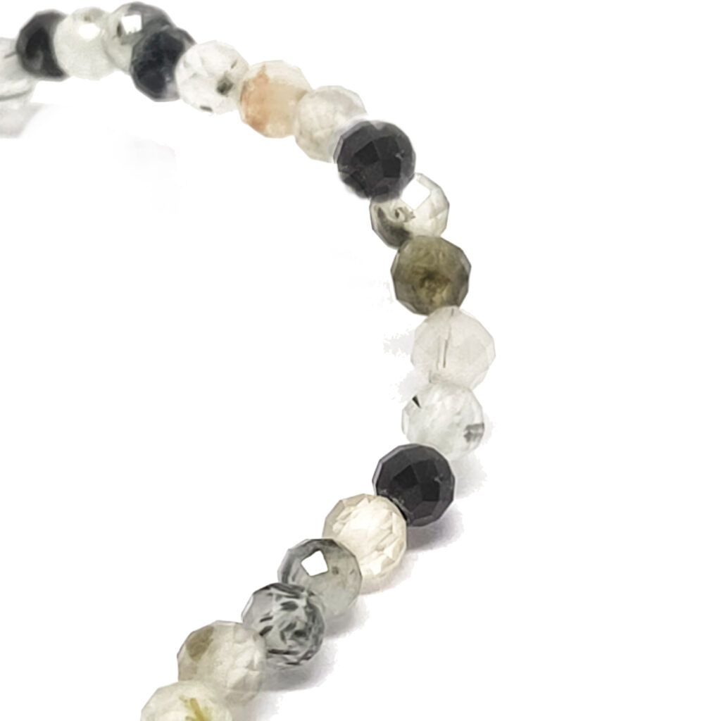 thumbnail image 2 of Pretty Natural 8/10/12mm Brazil Amethyst Round Bead Stretchy Bracelet – 7.5 Inches – Purple 2 of 4