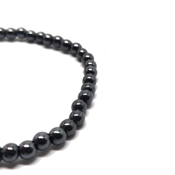 Hematite Round Bead Bracelet