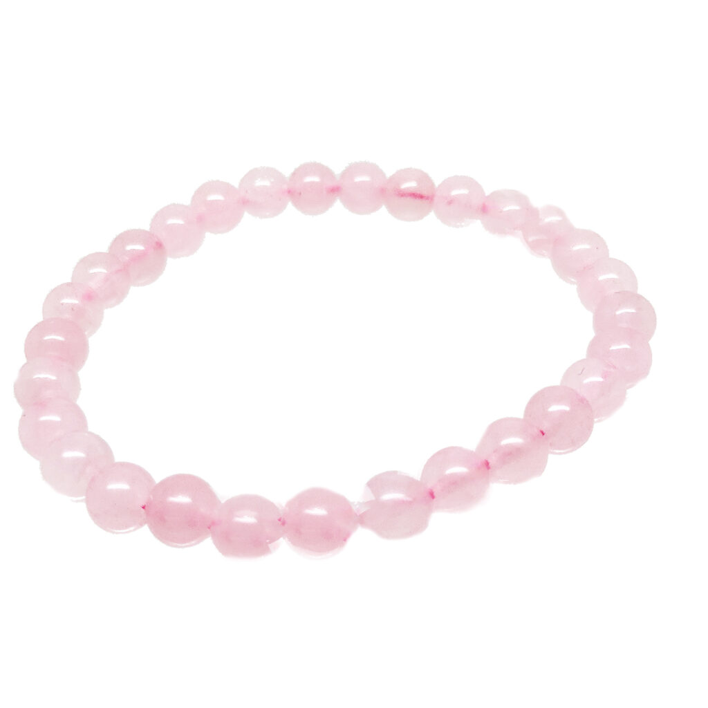 Rose Quartz Round Bead Bracelet Rose Quartz Round Bead Bracelet - Image 4