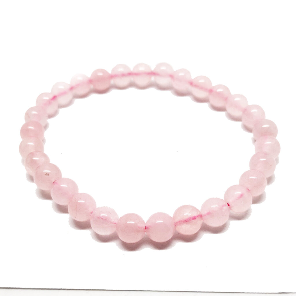 Rose Quartz Round Bead Bracelet Rose Quartz Round Bead Bracelet - Image 3
