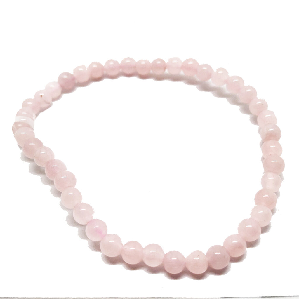 Rose Quartz Round Bead Bracelet Rose Quartz Round Bead Bracelet