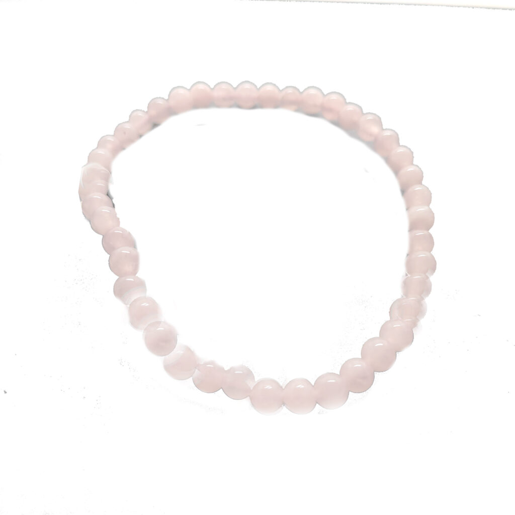 Rose Quartz Round Bead Bracelet Rose Quartz Round Bead Bracelet - Image 2