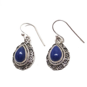 Lapis Lazuli Teardrop Sterling Silver Earrings