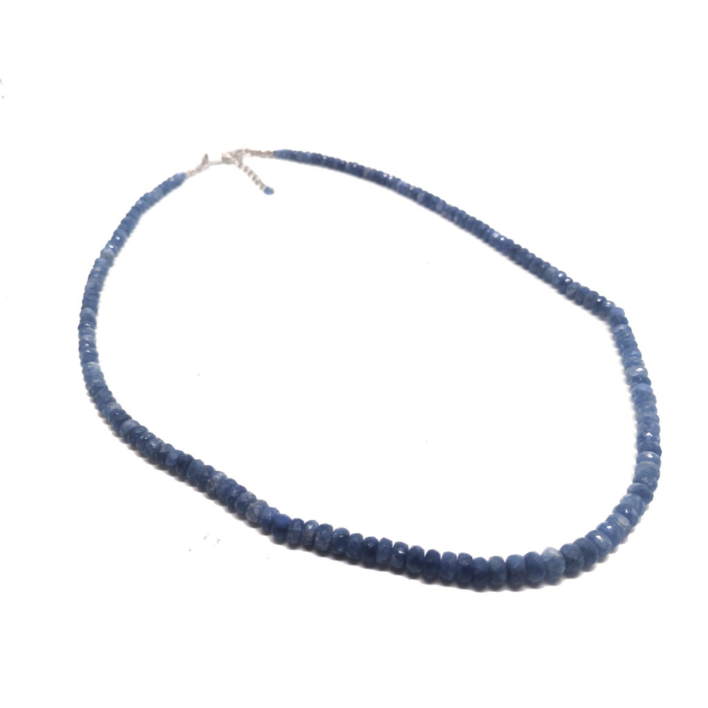 Sapphire Faceted Bead Necklace The Fossil Cartel