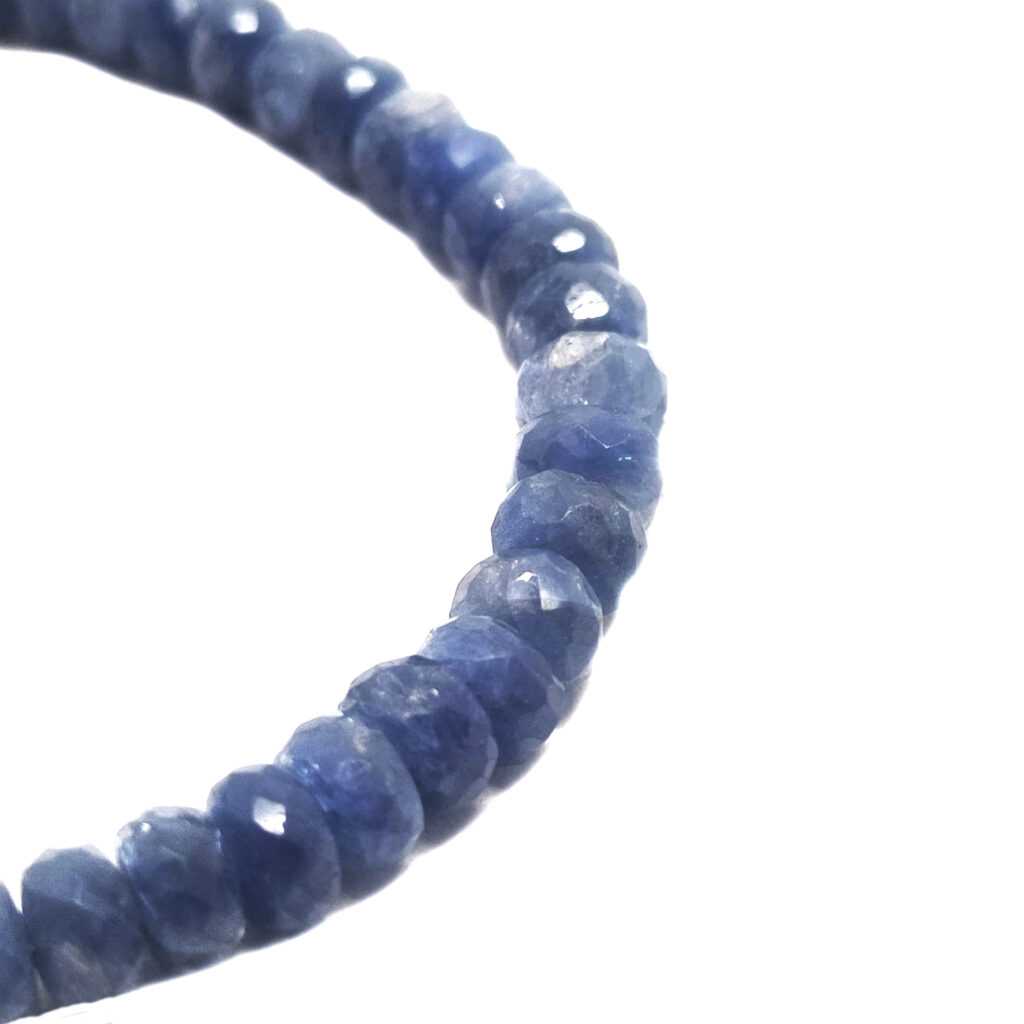 Sapphire Faceted Bead Necklace The Fossil Cartel